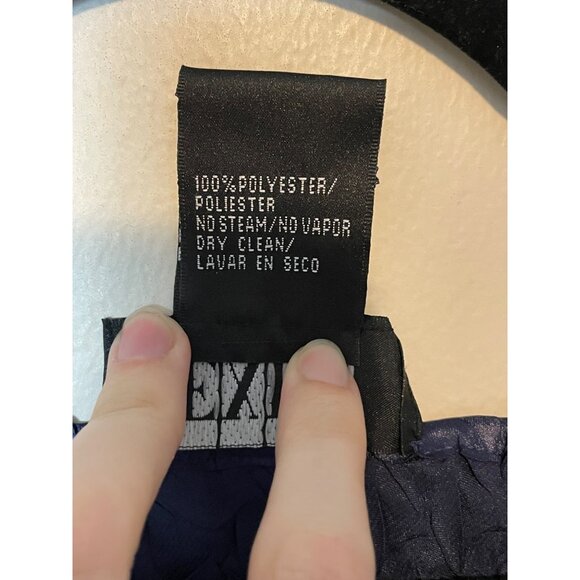 Expo New York Satin Mixed Media Crinkle Slip Dress in Sapphire Blue Size L - Picture 5 of 6